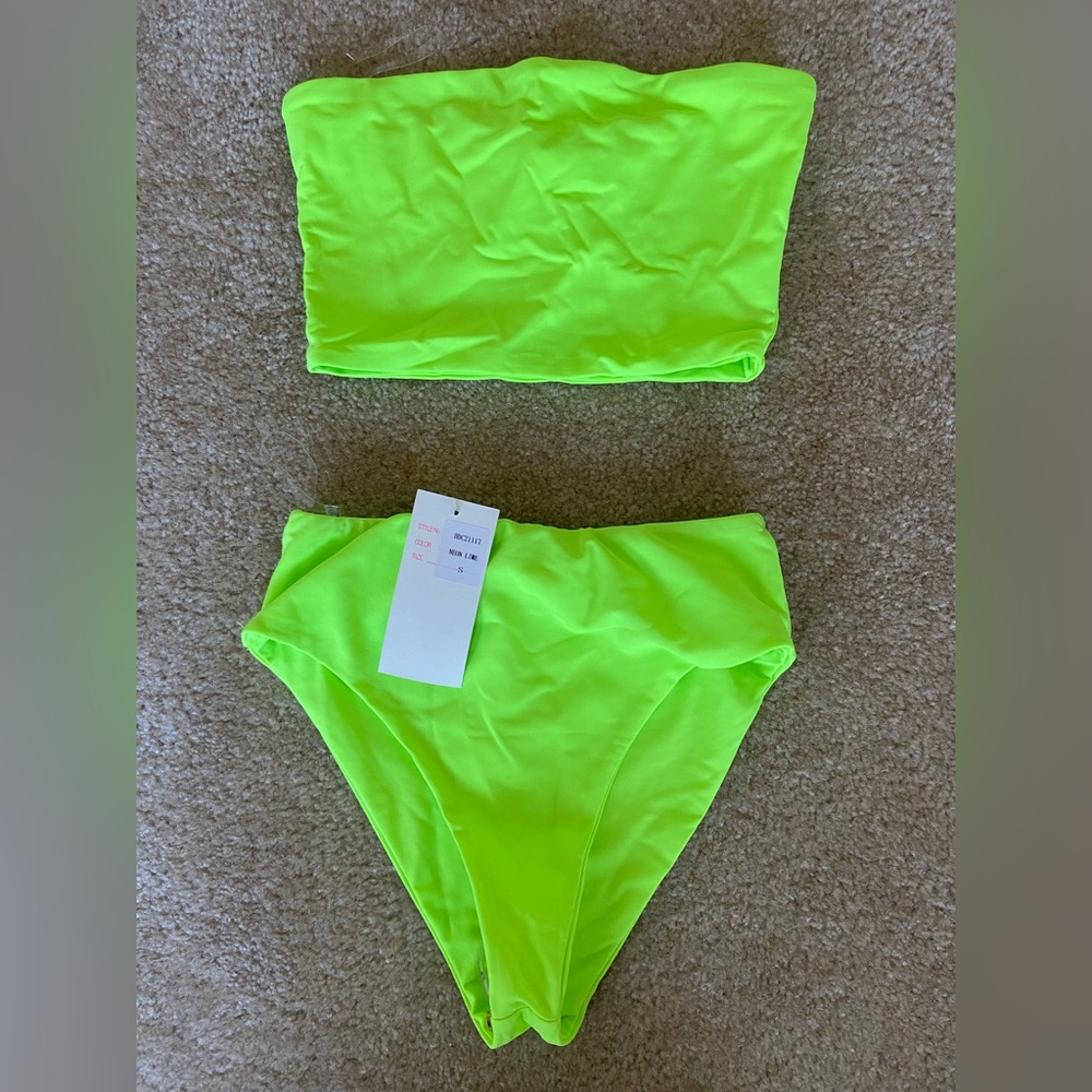 Dolls Kill neon green 2 piece set